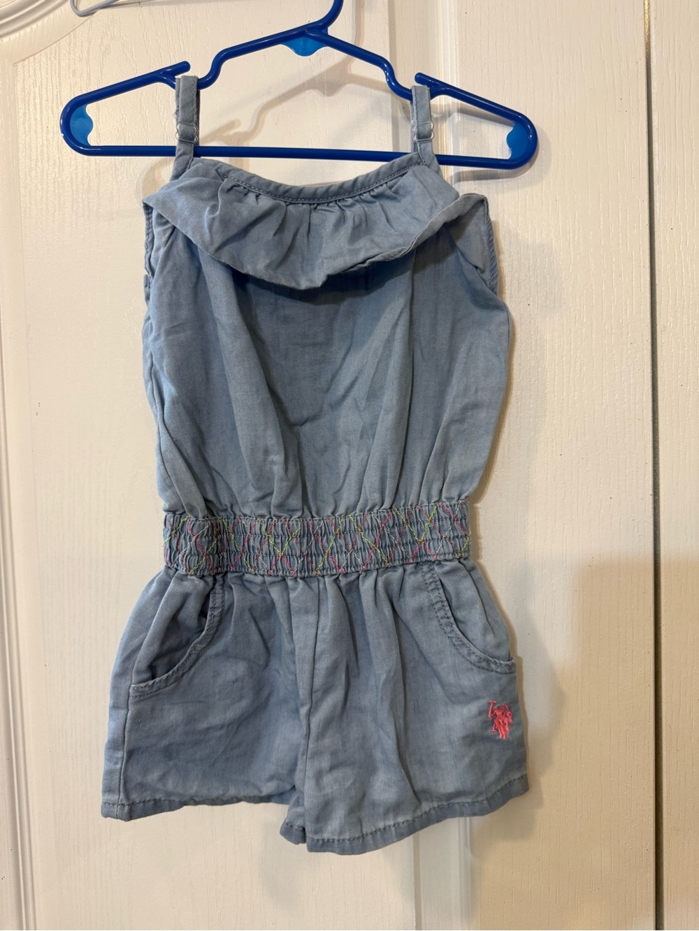 U.S. Polo Assn. Light Blue Girl’s 4T Jumpsuit